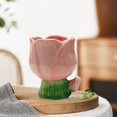 thumbnail image 1 of Irregular Gradient Flower Hand Painted Water Cup Candle Holder Ceramic Mug Indoor Jewelry, 1 of 4