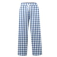 thumbnail image 6 of WTOBBY Women's Wide Leg Casual Pants High Waist Plaid Sports Trousers, Comfortable Stretch Athletic Pants for Jogging and Lounge Wear,Sky Blue M, 6 of 6