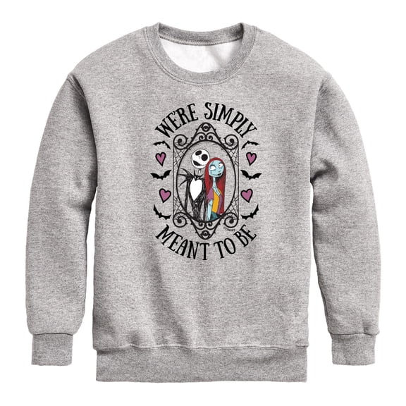The Nightmare Before Christmas - We're Simply Meant To Be - Youth Crewneck Fleece Sweatshirt