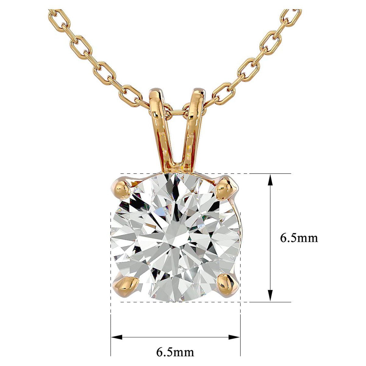 1/2 Carat Diamond Padlock Necklace