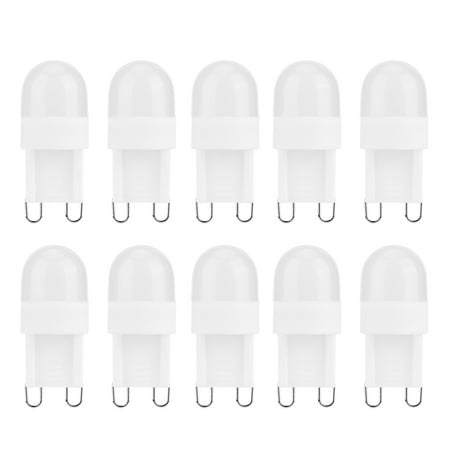 

Tebru 10Pcs G9 Base LED Light Bulbs 1.5W Bi-Pin Bulb For Chandelier Ceiling Light Wall Lamp 110V Bi‑Pin Base Bulb LED Bulb