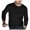 Black, variant on Mens Wool Blend Crew Neck Long Sleeve Pullover Loose Sweater(Beige,XL)