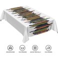 thumbnail image 6 of 60x84inches Rectangle Tablecloth Bohemian Colorful Striped White Table Cloth Spill Proof and Waterproof Fabric Table Cover for Kitchen Dining Room Cafe Patio Indoor Outdoor Party Supplies, 6 of 7