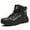 Black, variant on Men's Steel Toe Work Boots Anti-pierce Leather Safety Shoes Lightweight Nonslip Construction Sneakers Outdoor Boots