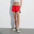 thumbnail image 6 of Womens Gym Shorts Dolphin Hem Casual Athletic Summer Running Booty Outfits Dance Elastic Red M, 6 of 9