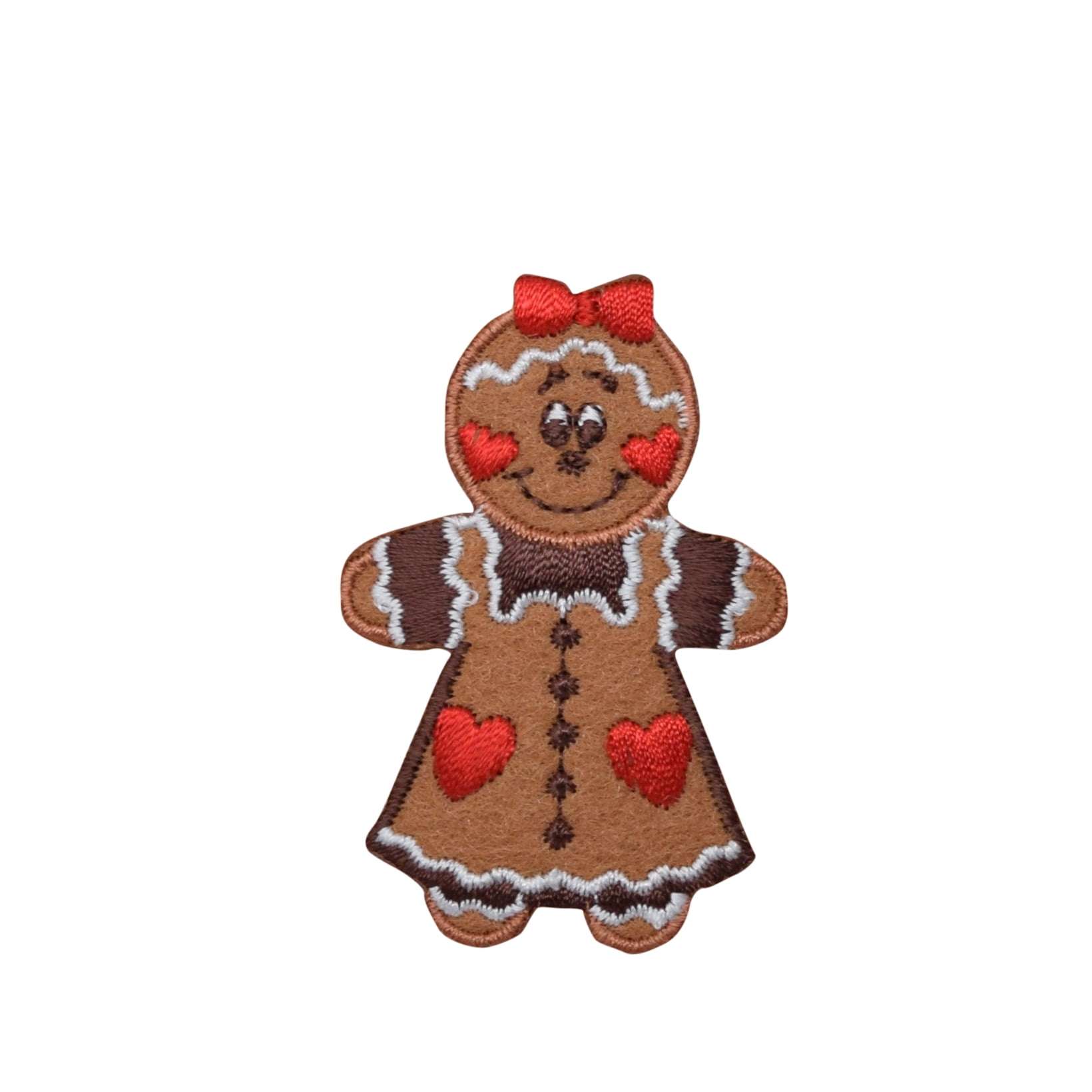 Gingerbread Girl Christmas Iron on Applique/Embroidered Patch