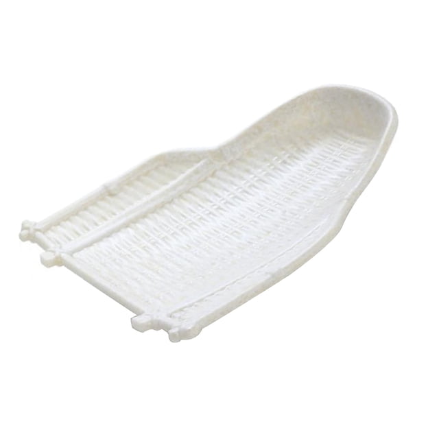 GUOOL Vintage Rattan Cake Basket White 30cm