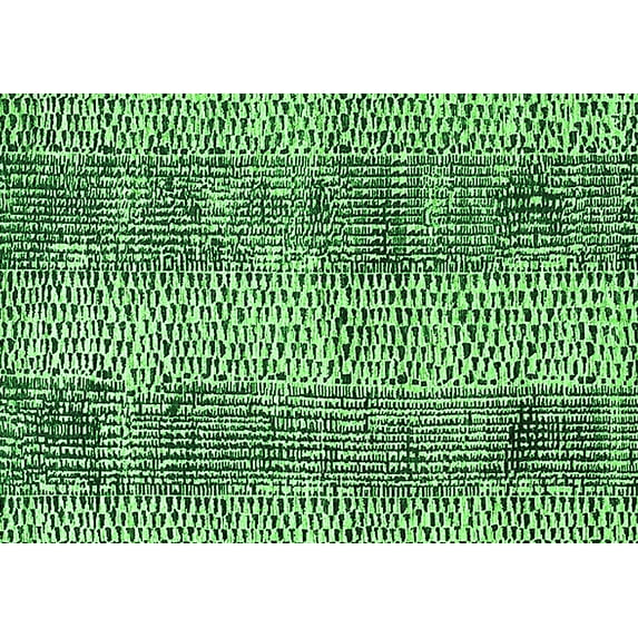 Ahgly Company Indoor Rectangle Solid Green Modern Area Rugs, 5' x 7'