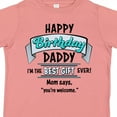 thumbnail image 4 of Inktastic Happy Birthday, Daddy Best Ever in Blue Boys or Girls Toddler T-Shirt, 4 of 5