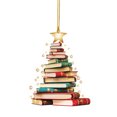 thumbnail image 2 of Fiudx Adorno para Árbol de Navidad, Elegante Diseño de Madera, Decoración Navideña Única, Un Complemento Acogedor para El Hogar y La Oficina, Regalo Perfecto para Amantes de Los Libros, 1 Pieza, Colg, 2 of 2
