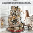 thumbnail image 4 of Cateissary Bonita de árbol, alfombrilla decorativa de Navidad, alfombrilla de árboles exquisita, alfombra de copo de nieve de tela no Kits de decoración para fiestas, 4 of 5