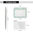 thumbnail image 3 of Susaid Daisy Floral A Print ID Badge Holder with Double-Sided Windows Horizontal Hard Plastic Case Black Card Protector Pouch for Office School ID Credit Cards, 3 of 7