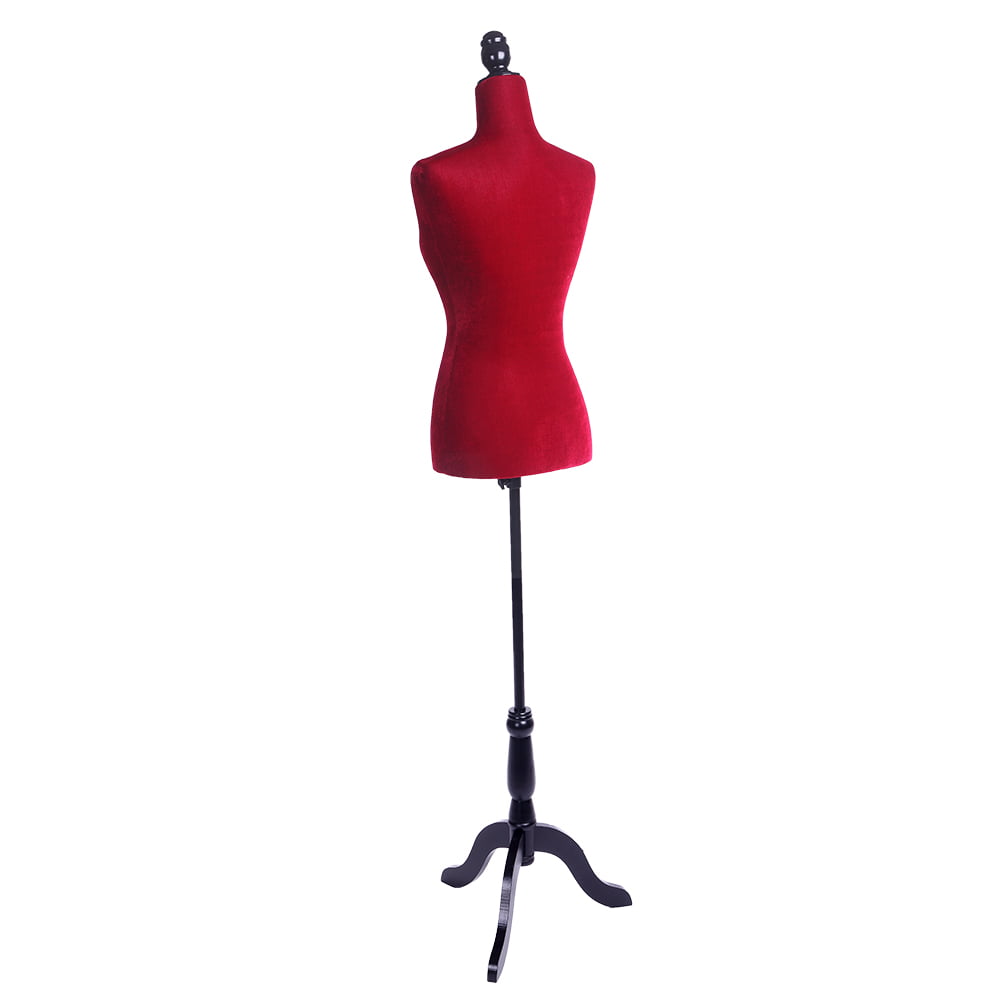 Black Female Mannequin Torso Dress Form with Tripod Stand display Hollow Foam 