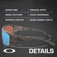 thumbnail image 2 of Oakley OO9416 Split Shot Rectangle Shaped Polarized Sunglasses for Men - Includes Official Eyewear Kit - Woodgrain Frame with Prizm Deep Water Lens, 2 of 6
