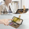 thumbnail image 5 of Dteck for iPhone 16 Plus Wallet Case with RFID Blocking Credit Card Holder,Wristband Strap Kickstand PU Leather Flip Shockproof Cover Women Men for iPhone 16 Plus Case,Brown, 5 of 8