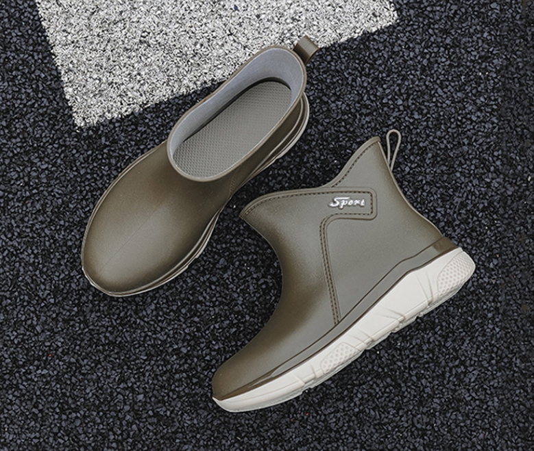 Wowen Rain Boots Slip On Antislip Rubber Waterproof Ankle Boots Rain Shoes