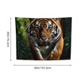 thumbnail image 3 of ZFLMY Tiger Forest Wildlife Wall Hanging 100% Polyester Tapestry for Home Decorative Wall Hanging, Bedroom, Living Room Decoration 40x30in, 3 of 6