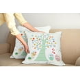 thumbnail image 2 of Ambesonne Cartoon Throw Pillow Cover 2 Pack, Romantic Owls in Love, 16", Mint Green Multicolor, 2 of 7
