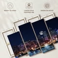 thumbnail image 6 of Elephant Stock Denver Full Moon Night Wall Art - Horizontal Multi Panel Canvas - Living Room Wall Decor - City Multi Panel - Blue And Brown Decor - 36" x 22", 6 of 8