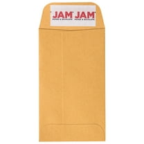JAM Paper #3 Peel & Seal Coin Envelopes, 2 1/2 x 4 1/4, Brown Kraft Manila, 50 per Pack