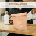 thumbnail image 5 of SEWACC 1Pc Foldable Brown Kraft Paper Bag for Lunch Storage and Snack Holder, 5 of 5