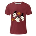 thumbnail image 4 of Handshe Men's Halloween Print Short Sleeve Round Neck T-Shirt - Comfortable Casual Top, 4 of 5