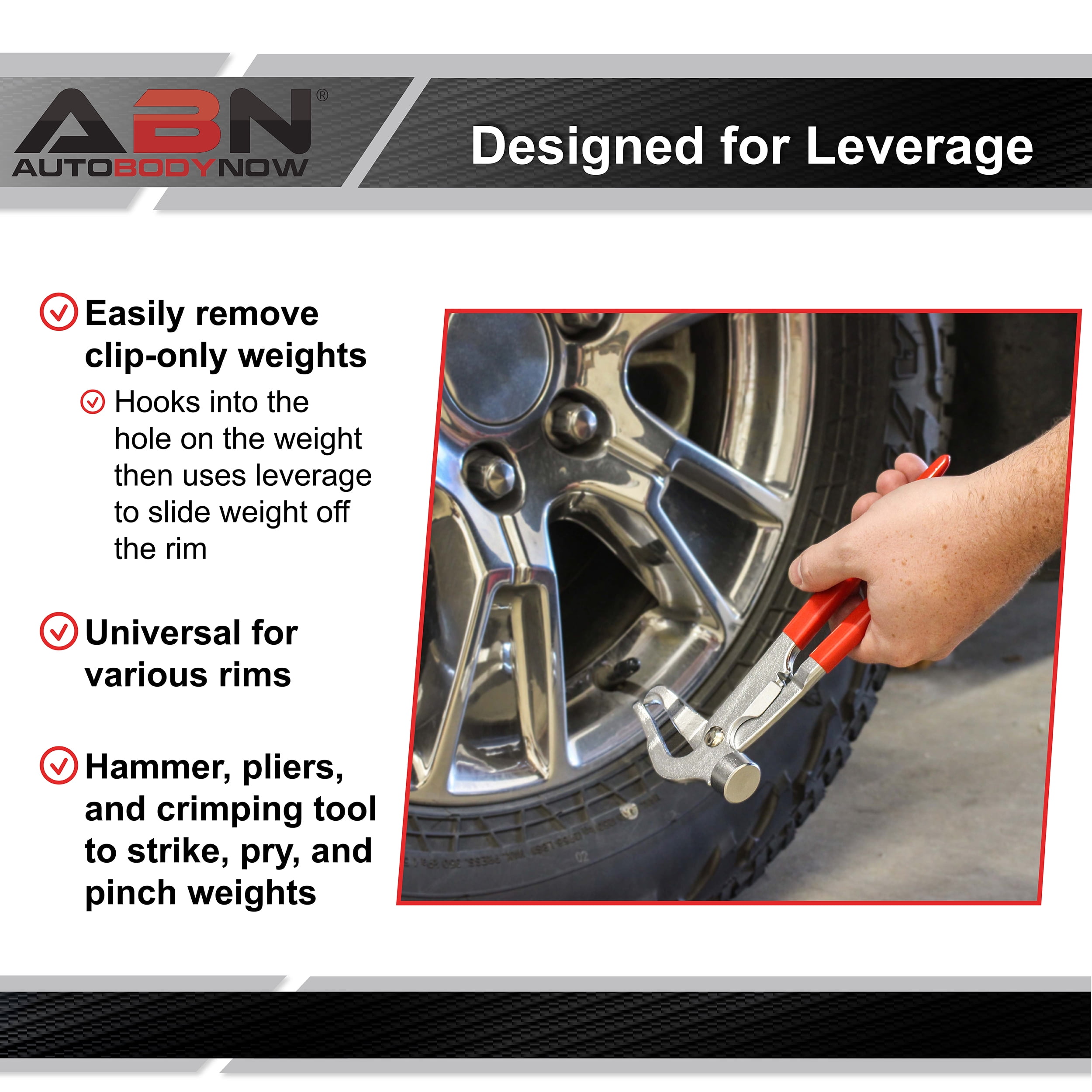 Wheel Weight Tire Mounting Hammer Pliers Tool - Foto 5