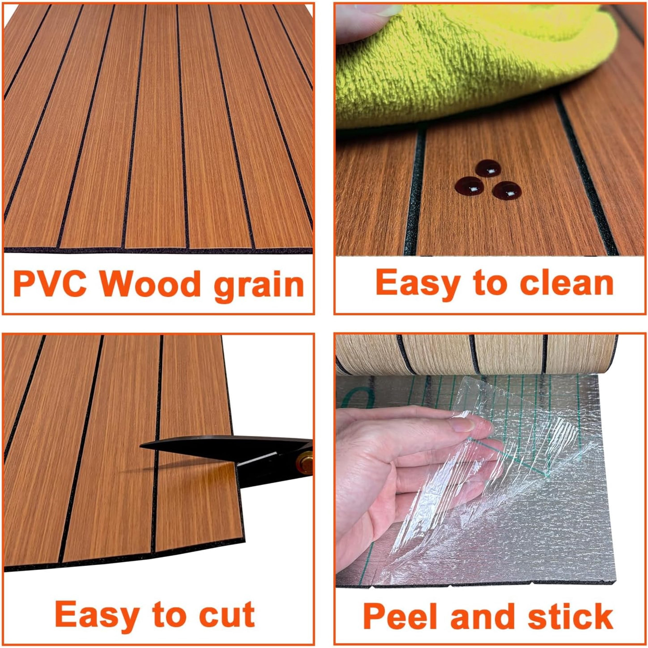 Peel and Stick PVC Slat Wall Panel 118"x15.75" Self-Adhesive Thick Faux Oak Wood Grain Wallpaper Panel 3D Soundproof Wall Panels for Walls & Ceilings