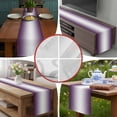 thumbnail image 6 of Dark Purple Ombre Table Runner 72 Inches Long,Purple White Gradient Modern Abstract Art Cotton Linen Table Runners Dresser Scarves,Tabletop Scarf Furniture Cover for Home Dinner Party Decor 13"x72", 6 of 8