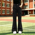 thumbnail image 7 of Liyamei Girls School Uniform Pants Elastic Waist Twill Bootcut Trousers Everyday Wear for 5-15 Years, 7 of 7