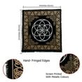thumbnail image 4 of Indian Consigners Tarot Spread Cotton Altar Cloth Seed Of Life 36 Inches Witchcraft Square Spiritual Beautiful Wall Hanging Table Cover Tapestry Table Cloth, 4 of 7