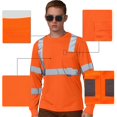 thumbnail image 4 of A-SAFETY Safety Workwear Mens High Visibility Reflective Long Sleeve Shirt Orange 4XL, 4 of 4