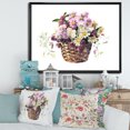 thumbnail image 2 of Designart 'The Basket Bouquet From Meadow Flowers' Traditional Framed Canvas Wall Art Print, 2 of 5