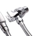 thumbnail image 1 of Soporte de cabezal de ducha de metal para cabezales de ducha de mano, cromo pulido - Soporte de brazo de ducha ajustable con soporte de gancho de pared universal y pivote de latón LingWen 8390615518369, 1 of 1