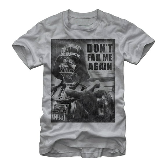 Men's Star Wars Don't Fail Me Again  Graphic Tee Silver Medium