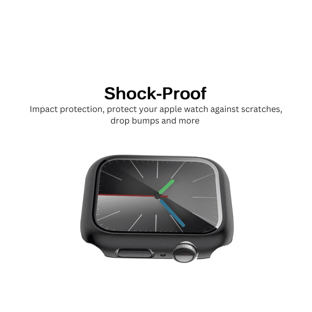 3x Qixxronics for Apple Watch Series 3 42mm Case Cover Black, with
