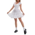 thumbnail image 2 of INSPIRE CHIC Women's Length Crinoline Prom Evening Wedding Dress Petticoats Underskirt Tutu Half Slips S White 50cm, 2 of 5