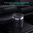 thumbnail image 3 of Cenicero portátil para coche, innovador cenicero sin humo desmontable de acero inoxidable con diseño sellado para viajes en coche, la luz LED azul garantiza un uso fácil durante la noche, 3 of 5