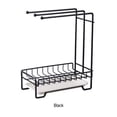 thumbnail image 4 of Advancent Estante para esponjas: práctico y práctico soporte para paños de cocina con función de gota de agua extraíble Organizadores de utensilios de cocina Negro, 4 of 6