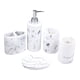 thumbnail image 1 of Juego de accesorios para baño de 5 piezas: soporte para cepillos de dientes de resina y dispensador de loción. blanco, 1 of 8
