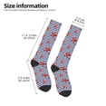 thumbnail image 5 of Balery Starfish Navy Blue Stripe Printed Novelty Socks Men's Women's Crew Socks Sports Socks Knee High Socks Cotton Socks Quirky and Cool Socks, 5 of 9