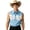 Light Blue, variant on Men's and Women's Western Cowboy Shirt Fringe Shirt Sleeveless Button Down 70s Hippie Top Cowboys Adult Bodysuit Male Button Dress Button down Shirt Dress Shirts for Men Large Shirts for Men