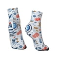 thumbnail image 4 of Bingfone Watercolor Nautical Design Patterned Men'S Women'S Casual Cotton Socks, 4 of 9