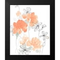 thumbnail image 2 of Vess, June Erica 12x14 Black Modern Framed Museum Art Print Titled - Blush Peonies I, 2 of 5