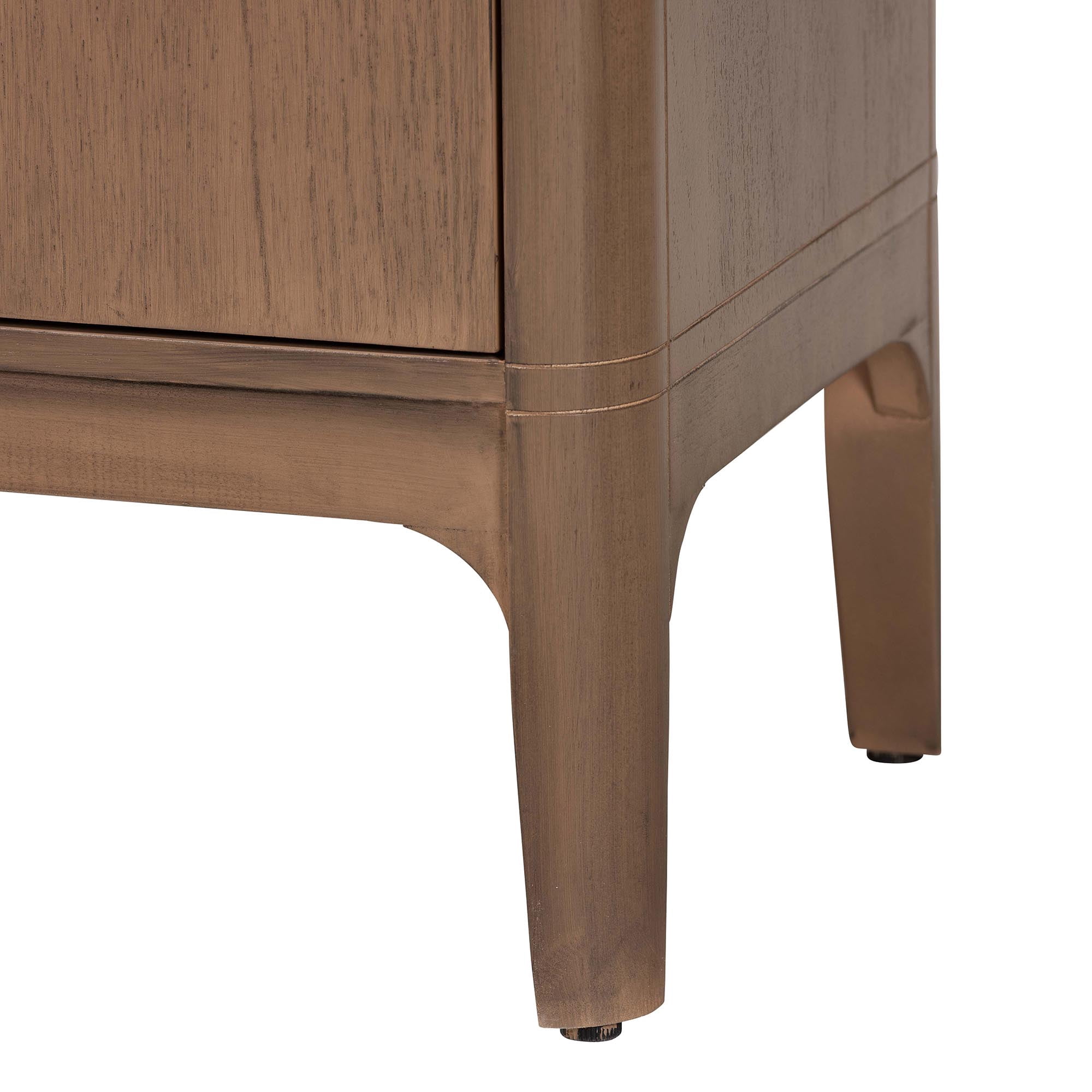 bali & pari Latifa Mid-Century Storage Cabinet, 2-Door, Antique Brown