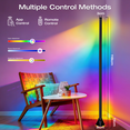 thumbnail image 4 of LED Corner Floor Lamp 2 Packs, Smart RGB Floor Lamp with Music Sync, 16 Million DIY Colors, App & Remote Control, Modern Standing Lamp for Living Room, Bedroom, Gaming Room, 4 of 8