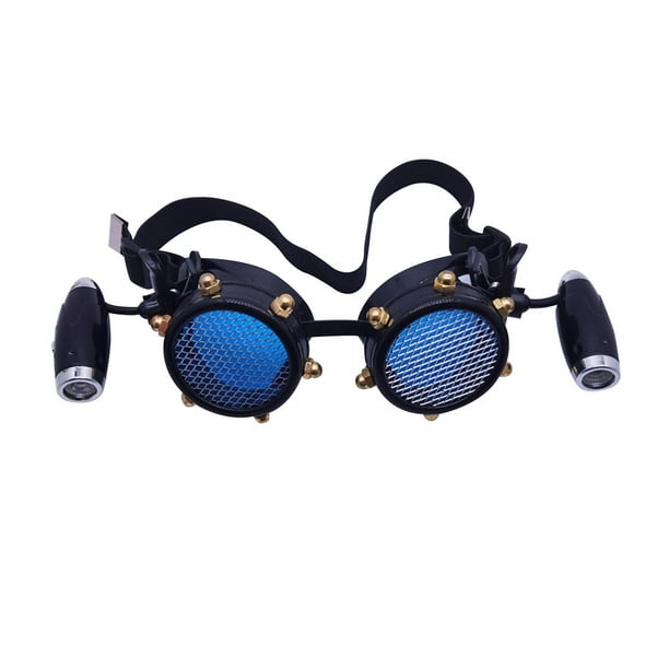 Gafas estilo Steampunk Zulema disfraz de Halloween Negro