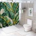 thumbnail image 7 of GOSMITH Palm Leaves Decorative Tropical Palm Leaves Jungle Leaf Outdoor Shower Curtain for Bathroom Decoration White, 7 of 7