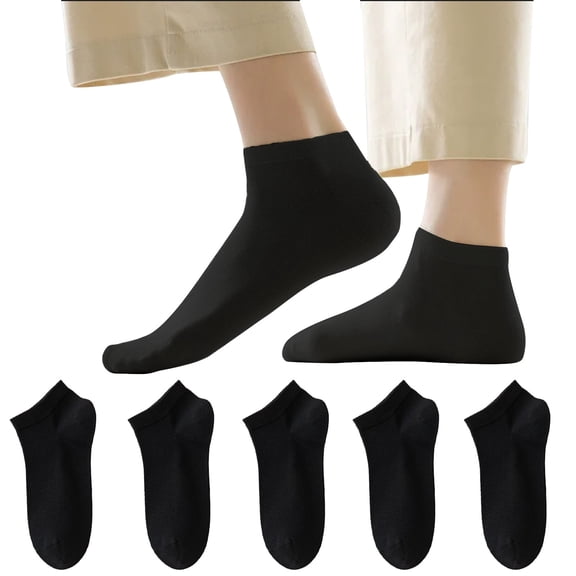 DailyChi Under $5 No Show Socks for Women and Men 5 Pairs Low Cut Invisible Socks Breathable No Show Socks Soft Stretchy Non Slip Casual Socks Must Haves for Women Cushioned Sole, One Size