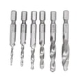 thumbnail image 2 of Combination Drill Tap Set, M3 M4 M5 M6 M8 M10 Dual Uses 3 In 1 6PCS High Hardness Composite Drilling Screw Tapping Tool HSS  For Cast Iron, 2 of 8